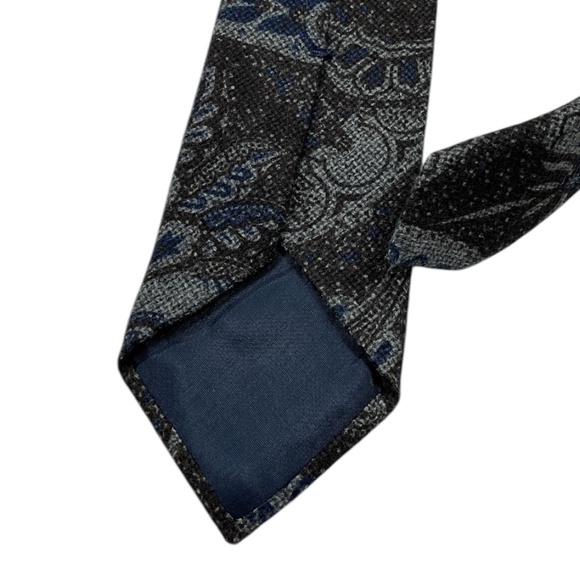 SUITSUPPLY XL Blue/Brown Paisley Wool Blend LUXURY Tie ITALY - Picture 5 of 5
